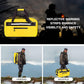 50L Waterproof Dry Duffle Bag Dry Backpack 840D TPU Heavy Duty Dry Bag,Rubber Airtight Zipper, for Kayaking,Boating,Motorcycling,Camping,Rafting,Surfing, Swimming,Fishing,Yellow