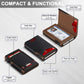 Wallet for Men Wallet with Slim Pop Up Card Holder 9-13 Cards, Bifold Minimalist Smart Wallet RFID Blocking Credit Card Holder with ID Window & Stretchable Cash Slot Compact Metal Aluminum Card Case