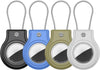 Waterproof Airtag Holder,4 Pack Airtag Case with Secure Lock,Airtags Keychain for Apple Air tags,Anti-Lost Protective Case Air tag Accessories for GPS Tracker Luggage,Bag,Key,Pet-Black/Blue/Green/Gray