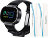 EmeTerm Smart FDA-Cleared Anti-Nausea Wristwatch Touchscreen IP67 Waterproof Morning Motion Sickness Relief Rechargeable Fast Acting Drug Free (Black - Extra 2pack Conductive Gel)