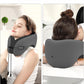 Travel Pillows for Airplanes, Neck Pillow Airplane, Airplane Travel Accessories with Eye Mask, Earplugs & Storage Bag, Ergonomic Memory Foam Neck Pillow for Sleeping, Flights, Cars (Dark Gray & Black)