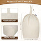 Canvas Laundry Bags 18x18in with Handles & Square Base, Extra Large Heavy Duty Laundry Basket Hamper Liner, Washable Drawstring Dirty Clothes Bag Canvas Storage Sack (Natural XL,1 Pack)