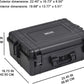 MEIJIA Portable Waterproof Protective Hard Case, Camera Case with Customizable Fit Foam Inserted,Fit Use of Drones,Camera,Equipments, Elegant Black (22.4"X16.73"X8.46")