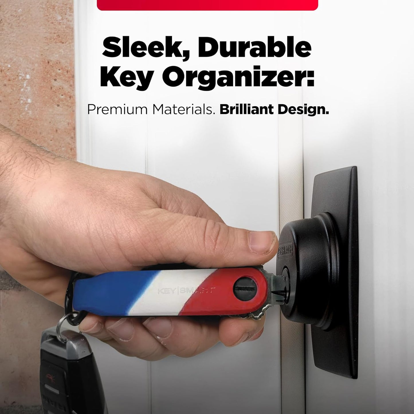 KeySmart Keychain Key Holder - Compact Key Organizer for Key Chain, EDC Key Chains, Key Ring Keychains