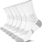 IRAMY Crew Compression Socks Athletic Running Socks for Men Women Plantar Fasciitis Relief 3/6 Pairs