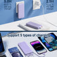 Portable Charger with Built in Cable and AC Wall Plug, USB C Power Bank 12000mAh 22.5W Super Fast Charging, Lightweight Portable Phone Charger Travel Battery Pack for iPhone, ect