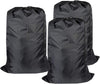 Washable Travel Laundry Bag with Drawstring (3 Pack), Large Dirty Clothes Bag Fit a Laundry Basket or Clothes Hamper, Enough to Hold 4 Loads of Laundry,26x39 inches Black 3