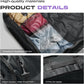 TPU Vacuum Bag for Travel, 70D Nylon Reusable Compression Bag with IP67 Waterproof Zipper, Compression Packing Cubes for Clothing, Space Saver Bags for Luggage and Backpack (Full Open, Grey,1Pcs)