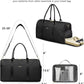 Weekender Travel Duffle Bag for Women - Overnight Bags with Wet Pocket Toiletry Bags Carry on Bag with Shoe Compartment Weekend Yoga Gym Traveling Hospital Bags for Labor and Delivery Black