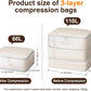 1 Pack Compression Storage Bags - 110L Large Capacity Comforter Storage Bag, 3-Layer Washable Ultra Space Saving Self Compression Organizer Space Bags for Blankets, Sweaters, Sheets, Beige