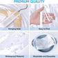 BALEINE 60'' Clear Garment Bags, 6 Packs PEVA Dress Bag for Closet Clothes Dresses Suit Coats Storage (Clear, 6PK)