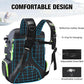 AUMTISC Fishing Tackle Backpack, Fishing Backpacks with 2 Rod Holders, Waterproof Bag Backpack with 4 Tackle Boxes, Rain Cover & Small Insulated Bag, Large Fishing Backpacks for Fish Gear & Equipment