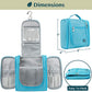 PAVILIA Toiletry Bag Travel Bag for Women Men, Hanging Cosmetic Organizer, Water Resistant Makeup Bag for Accessories Toiletries, Large Travel Essentials Kit (Turquoise)