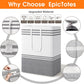2 Pack Large Home Laundry Basket, Laundry Hamper, Freestanding Waterproof Dirty Clothes Bag, Tall Clothes Hamper - Extended & Reinforced Handles for College Dorm, Family (Light Grey/100L)