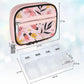 Serfeymi Weekly Travel Pill Organizer Pill Case for Purse with Removable 7 Day Pill Box, Fashionable Travel Medicine Organizer Pill Container for Medicine, Vitamin, Supplement - Pink 03
