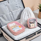KOTORA TSA Approved Toiletry Bag with Mini Clear Makeup Bag Travel Size Beach Pool Bag Car Accessories for Women Her (B-Clear Pink)