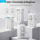 Anker Nano Travel Adapter, 5-Port Power Adapter with 1× 2-Pin AC, 2 USB A, 2 USB C for 20W, Smart Temperature Control, Works in 200+ Countries, Not a Voltage Converter, Travel Essentials (1-Pack)