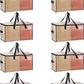 VENO 8 Pack Moving Bags, Comforter and Blanket Storage Bags for Closet, Moving Boxes, Boxes with Lids Alternative, College Dorm Packing Supplies, Foldable Heavy-Duty Tote with Window (Clear, 8 Pack)