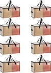 VENO 8 Pack Moving Bags, Comforter and Blanket Storage Bags for Closet, Moving Boxes, Boxes with Lids Alternative, College Dorm Packing Supplies, Foldable Heavy-Duty Tote with Window (Clear, 8 Pack)