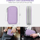 FYY Electronic Organizer, Travel Cable Organizer Bag Pouch Electronic Accessories Carry Case Portable Waterproof Double Layers All-in-One Storage Bag for Cable, Cord, Charger, Phone,-Light Purple
