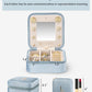 Vlando Travel Jewelry Case for Women Girls, L Initial Travel Jewelry Case, Personalized Mini Jewelry Box, Birthday Gifts for Women Mom Grandma - Letter L, Blue