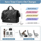 Travel Duffel Bag for Women, Carry-on Overnight Weekender Bags with Wet Pocket & Toiletry Bag, For Spirit Airlines 18x14x8 Personal Item Bag,Small,Black