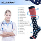 Compression Socks for Women Men Circulation Knee High 8 Pairs for Nurses, Running, Travel, Athletic