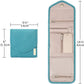 BAGSMART Travel Jewelry Organizer Case Foldable Jewelry Roll for Journey Rings, Necklaces, Earrings, Bracelets,Mini,Teal