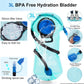 Hydration Pack Backpack with 3L Water Bladder for Men & Women, Hiking Daypack with Thermal Insulation | Running, Cycling, Camping, Skiing, Outdoor Activities