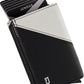 Jenoss Smart Wallet For Men: Full Grain Leather, Handcrafted, Slide Metal Pop Up Case, Slim RFID Blocking Credit Card Holder, Minimalist, Compact 12 Cards Slot Organizers, ID, Money Clip (Black&Cream)