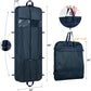 Zilink 60" Garment Bags for Travel Dress Travel Bag for Closet Storage Fur Coat Storage Bag with Adjustable Handles and Stable Buckles for Suits, Dresses, Navy Blue