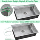 Kitchen Sink, 33 x 22 Drop in Kitchen Sink 16 Gauge Stainless Steel Kitchen Sinks Single Bowl Workstation Sink with Cutting Board