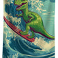 WZOMT Kids Dinosaur Beach Towel, Microfiber Dinosaurs Towels for Boys Toddler, Funny Green Dinosaur Surfing on Blue Wave Ocean Dino Bath Towel for Swim Pool Travel, Oversized 32x52 Inch