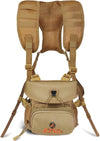 AOFAR Binocular Harness Chest Pack with Adjustable Strap, Lightweight and Large Capacity, Bino Case for Hunting, Hiking, Shooting, Beige