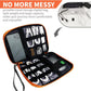 Electronics Travel Organizer,Portable Waterproof Electronic Travel Storage Bag for Small Charging Cord Storage,Charger,SD Card etc,for Travel,Business-Purple Black