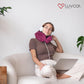 Premium Quality Memory Foam Travel Neck Pillow Bundle - Best Ergonomic Pillow for Airplane Travel, car Ride, Sleeping. Comes with Eye mask, earplugs and Storage Bag. (Royal Pink)