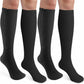CASMON 2 Pairs Zipper Compression Socks for Women & Men, 15-20 mmHg Closed Toe Knee High Support Sock with Zipper for Varicose Vein Edema