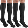 CASMON 2 Pairs Zipper Compression Socks for Women & Men, 15-20 mmHg Closed Toe Knee High Support Sock with Zipper for Varicose Vein Edema