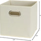 Household Essentials 82-1 Foldable Fabric Storage Bins |Cubby Cubes with Handles | Natural (Pack of 36)