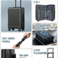 Joyway Luggage Sets 3 Piece with Spinner Wheels, Carry On Luggage 20In with ABS+PC Hardshell, Lightweight Suitcase Set with TSA Lock and Pressure-resistant Frame, 20/24/28 Inch, Black