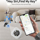 Air Tracker Tags-2 Pack, 5.3 Bluetooth Tracker Work, 100dB Sound, Smart Tag with Keychain/Lanyard, Item Finder for Luggage/Key/Suitcase, Replaceable Battery, Black.White，with Apple Find My (iOS Only)