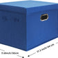 TYEERS Large Storage Bins with Lids, Collapsible, Washable, Fabric Storage Boxes for Organizing, 17.3x11.8x11.4 inches, 5 Pack, Classic Blue