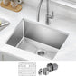 KRAUS Standard PRO 23-Inch 16 Gauge Undermount Single Bowl Stainless Steel Kitchen Sink, KHU101-23