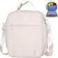 NOL Nylon Waterproof Kids Lunch Bag, Insulated Lunch Bag, Lunch box Cooler, Reusable, Zip Closure with Buckle Handle Holds Lunch Box, Snacks & Water Bottle for School Work, Cream