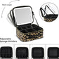 Makeup Bag with Light Up Mirror, Lighted Travel Makeup Organizer 3 Colors Adjustable Brightness, Makeup Bag with Mirror and Light, Travel Train Case Portable Cosmetic Bag for Women(Leopard)