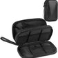 Leather Travel Electronic Organizer - Double Layer, Waterproof Case for Cables, Chargers, Phones & More - Portable, Shockproof Pouch for All Your Electronics Accessories (Black, M)