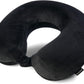 Brookstone Travel Neck Pillow - Lightweight Fleece Casing U-Shaped Stuffable Memory Foam Travel Pillow for Sleeping and Neck Support, Black