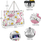 senya Large Beach Bags Totes Canvas Tote Shoulder Bag Soft Wave Water Resistant Bags for Gym Travel Daily Ocean