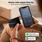 2025[Apple MFi Certified] eirix Air Tags Wallet Tracker Card Work with Apple Find My (iOS Only), Rechargeable Airtag GPS Tracker Item Locator Thin Finder for Wallet, Keys, Luggage, Bags (Black 2Pack)