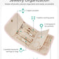 BAGSMART Travel Jewelry Organizer Case, Foldable Jewelry Roll for Necklaces, Earrings, Journey-Rings, Bracelets, Brooches, Portable, Khaki